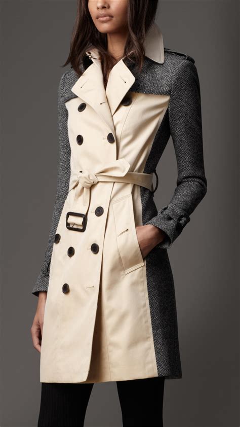 burberry tweed trench coat